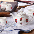 7pcs Unique Design Facial Makeup Pattern Japanese Porcelain Tea set